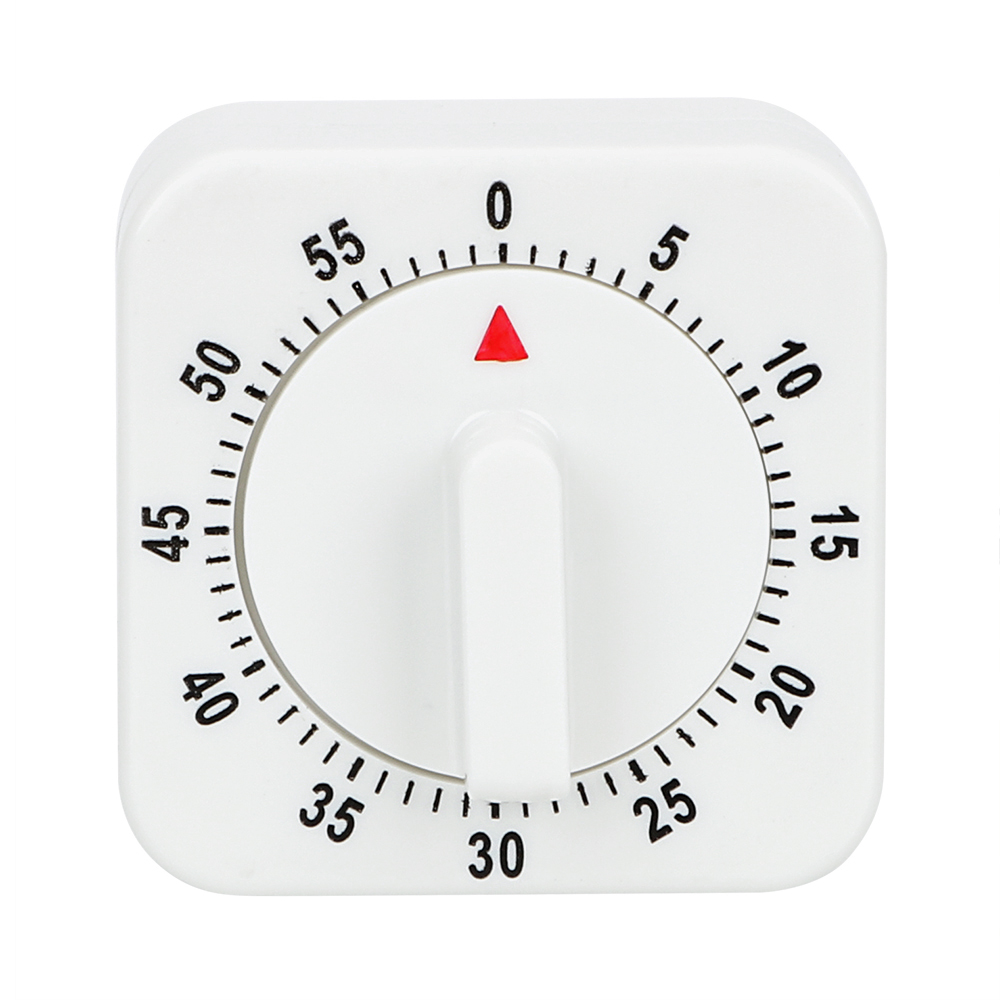 Commercial Kitchen Timer - HILIFE ปฏิบัติ 60 นาทีจับเวลาครัวเครื่องมือทําอาหารสีขาวสแควร์จับเวลาเครื่องกลนับถอยหลังนาฬิกาปลุกเตือน