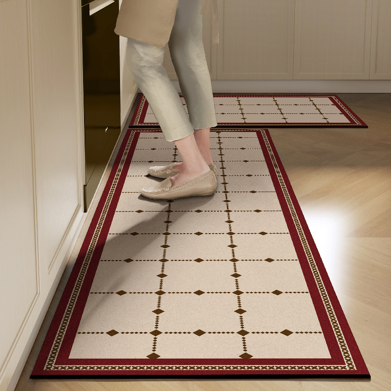 Commercial Kitchen Mats Anti Fatigue - พรมปูพื้นห้องครัวพีวีซีกันน้ำหนังพรมยาวพรมไวนิลพรมกันลื่นป้องกันความเมื่อยล้าเท้าตกแต่งบ้านโมเดิร์น