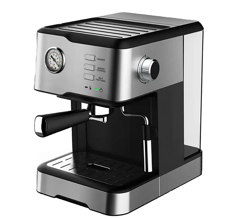 Commercial Espresso Machine - เครื่องชงกาแฟเอสเพรสโซแบบพกพาสำหรับใช้ในบ้านและเชิงพาณิชย์ ปั๊มแรงดัน 15 บาร์ ความจุ 1