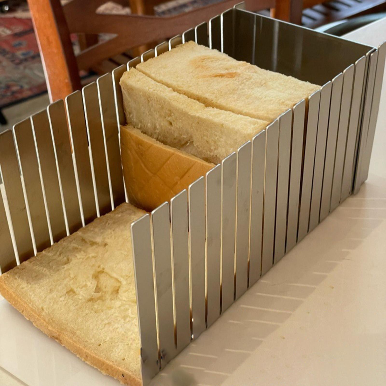 Commercial Bread Slicer - เครื่องตัดขนมปังสแตนเลส Gadget ครัวเบเกอรี่เครื่องมือตัดท่องเที่ยวคู่มือการหั่นขนมปังสําหรับเบเกิล Toast Commercial เค้ก