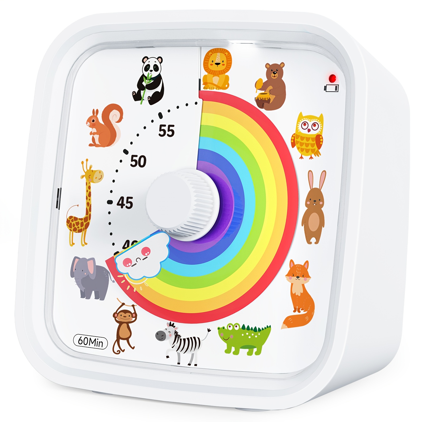 Commercial Kitchen Timer - ตัวจับเวลาการเรียนรู้แบบกลไกการ์ตูนน่ารักและตัวจับเวลาในครัว | เครื่องมือจัดการเวลาแบบไม่ใช่ระบบดิจิทัล | นาฬิกาควอตซ์เป็นของขวัญสำหรับนักเรียนและเด็ก