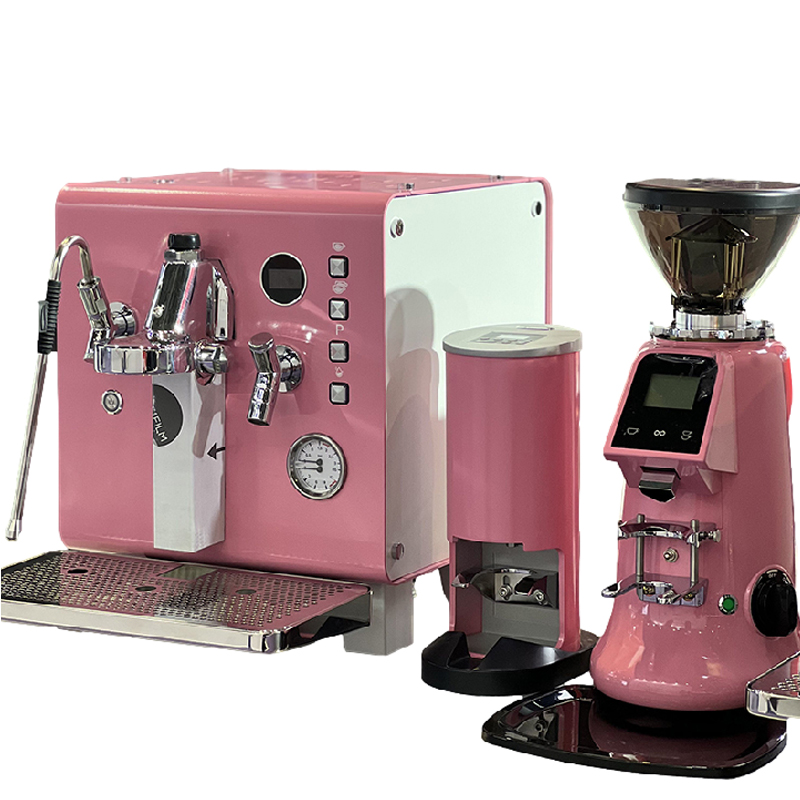Commercial Espresso Machine - เครื่องชงกาแฟระดับมืออาชีพ สีชมพู กึ่งอัตโนมัติ สำหรับใช้ในเชิงพาณิชย์