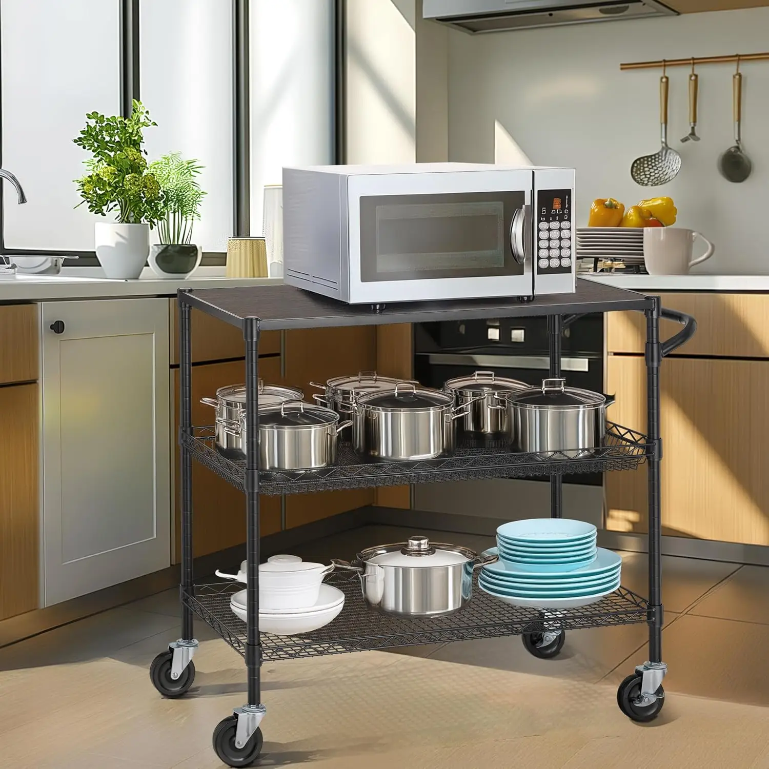 รถเข็นอเนกประสงค์ 3 ชั้น สำหรั - Commercial Kitchen On Wheels บทวิจารณ์และราคา