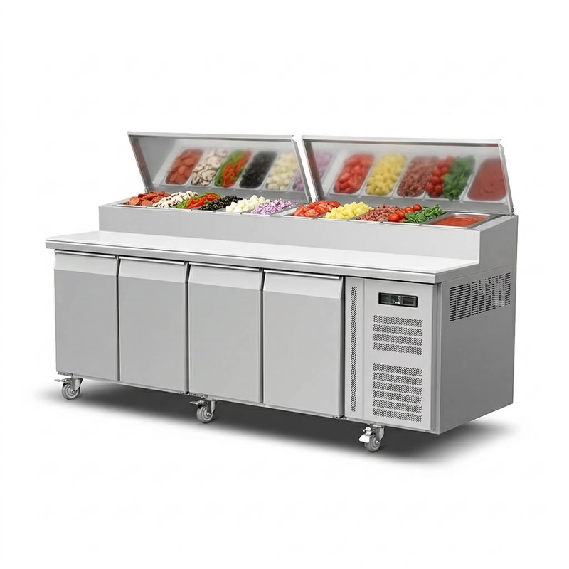 ตู้เย็นเตรียมอาหารแบบ OEM 2 ปร - Commercial Kitchen Table บทวิจารณ์และราคา