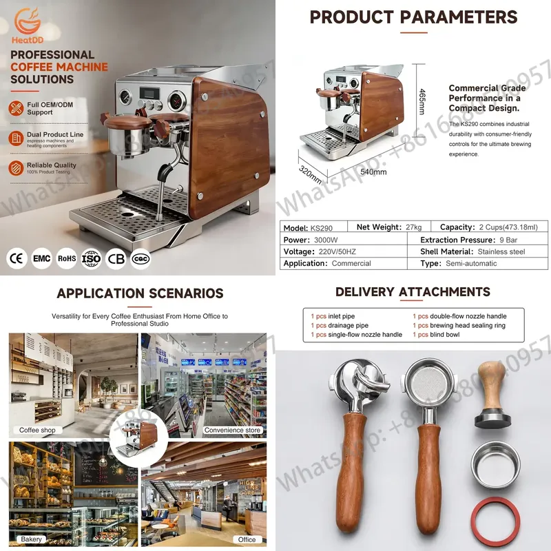 เครื่องชงกาแฟเอสเพรสโซ่กึ่งอัต - Commercial Espresso Machine บทวิจารณ์และราคา