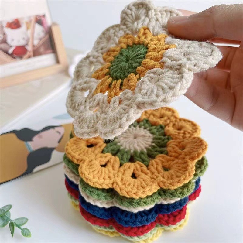 1PCS ทอ Coasters Sunflower เสื - Commercial Kitchen Table บทวิจารณ์และราคา