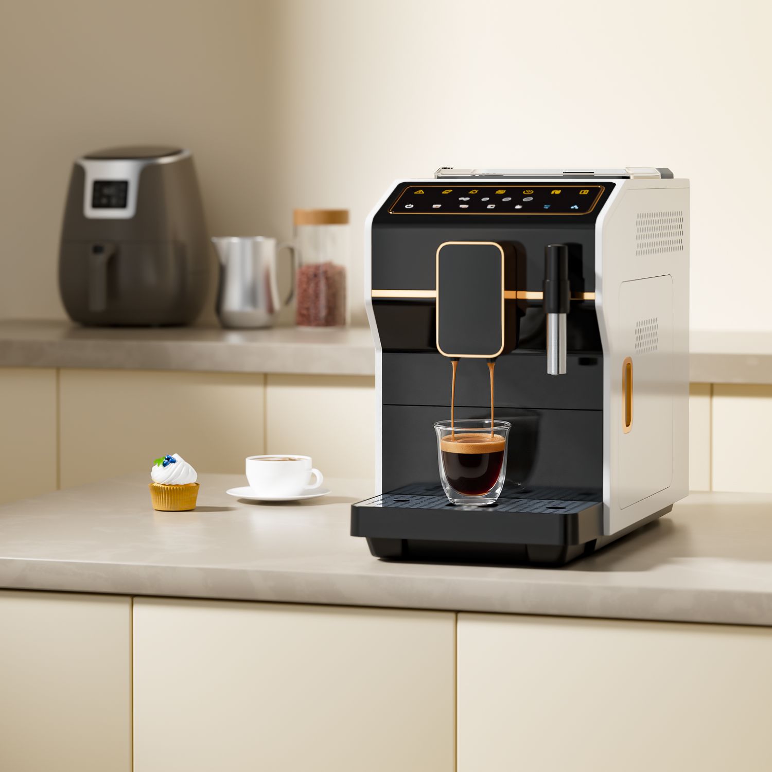 เครื่องชงกาแฟพกพาแบบซุปเปอร์บิ - Commercial Espresso Machine บทวิจารณ์และราคา