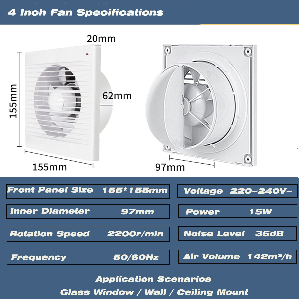 พัดลมดูดอากาศแบบติดหน้าต่างขนา - Commercial Kitchen Ventilation บทวิจารณ์และราคา