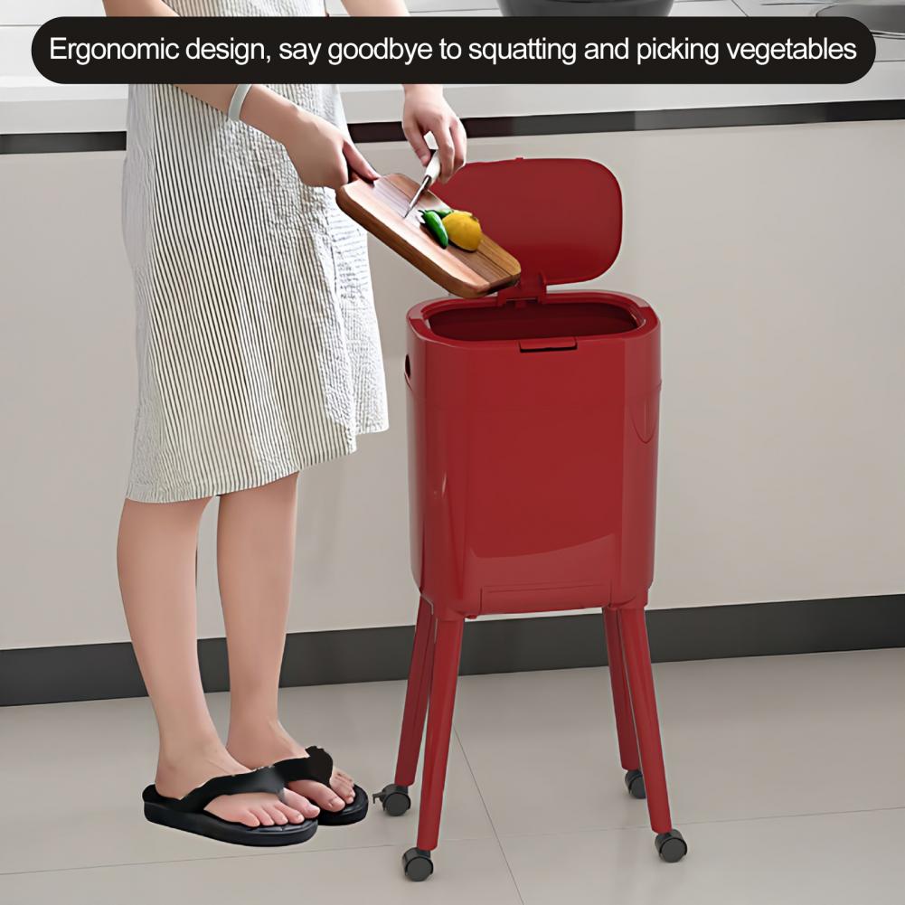 ถังขยะมีขาตั้งสูงพร้อมล้อเลื่อ - Commercial Kitchen On Wheels บทวิจารณ์และราคา