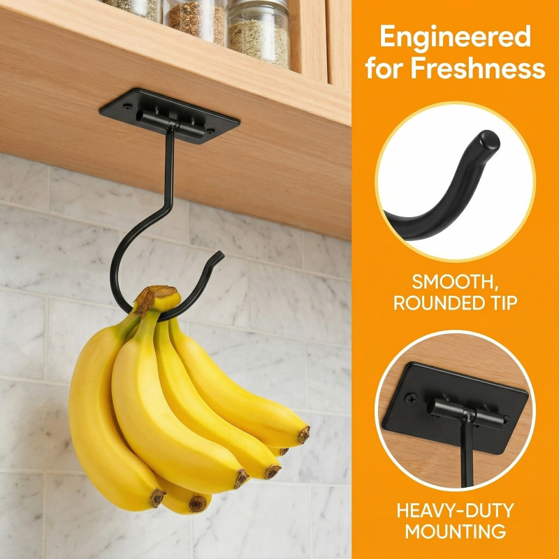 ตะขอแขวนกล้วยแบบติดผนังโลหะสีด - Commercial Kitchen Organization บทวิจารณ์และราคา