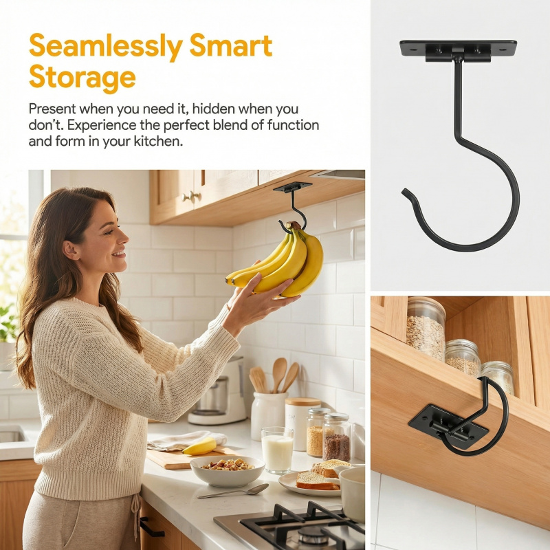 ตะขอแขวนกล้วยแบบติดผนังโลหะสีด - Commercial Kitchen Organization บทวิจารณ์และราคา